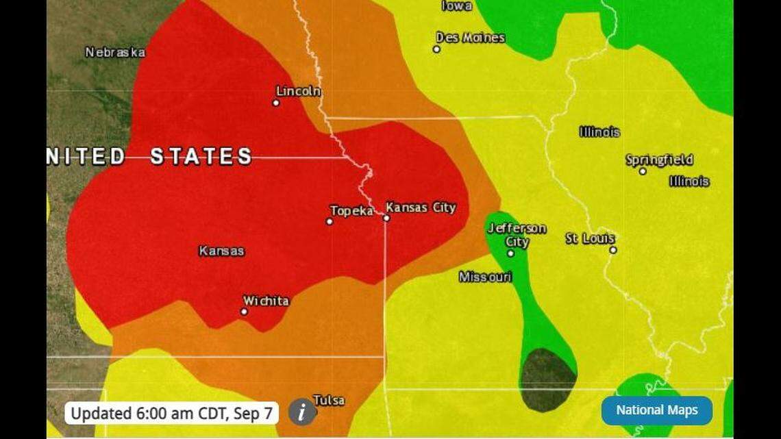 Kansas City’s skies have turned hazy as plumes of smoke from the wildfires in western Canada have settled across the region. The air quality in the metro reached an unhealthy level Thursday morning.