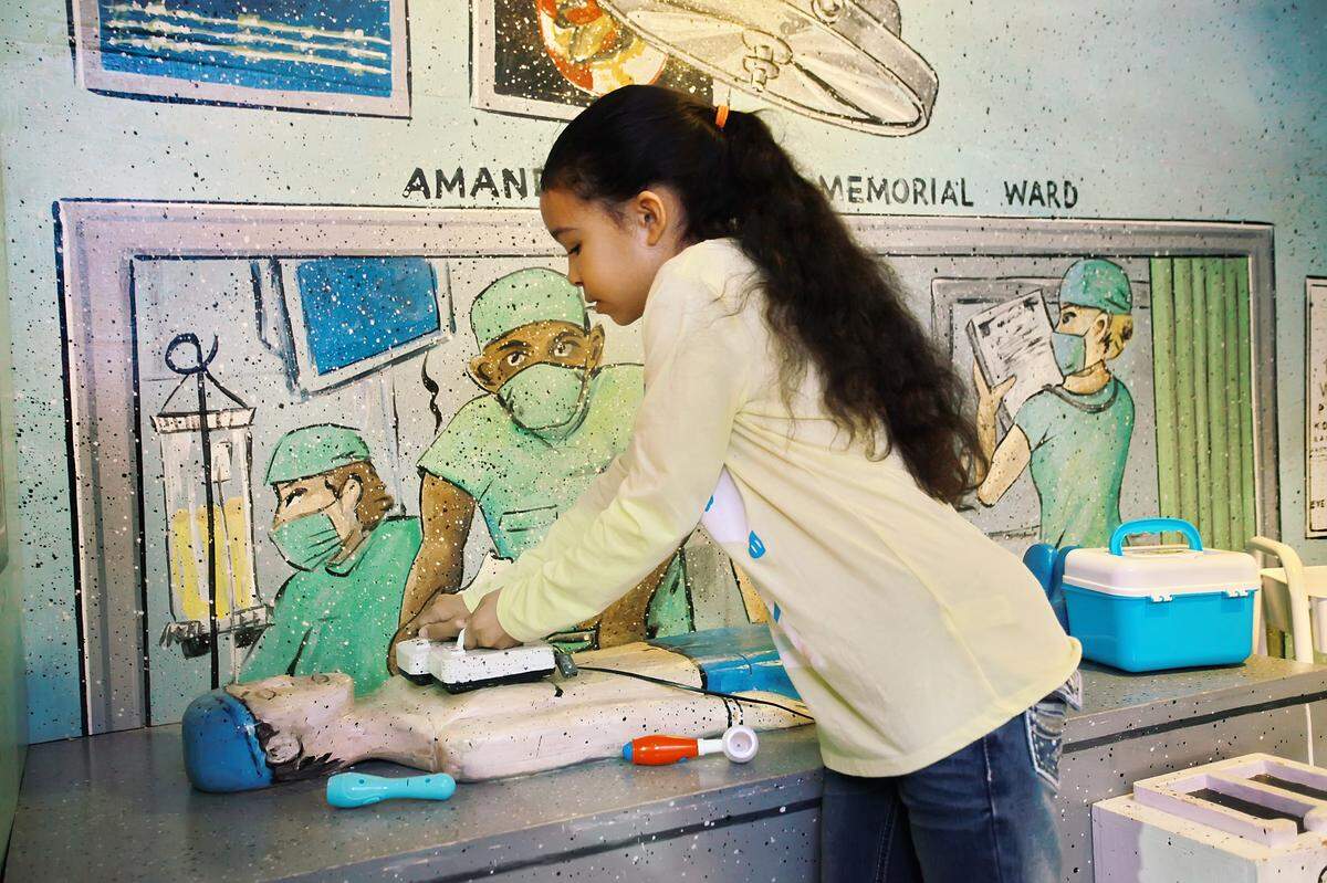 The free exhibit Funville, where children can try out grown-up occupations such as weather forecasting and medical care, will run Feb. 11-May 7 at Crown Center.