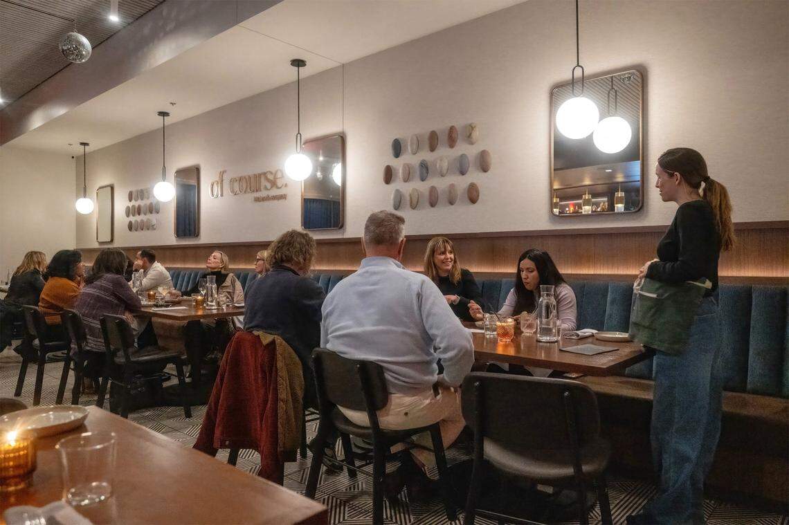 The dining room filled with diners at Of Course Kitchen & Co., 7753 W 159th St., in Overland Park on Tuesday, Feb. 24, 2026.
