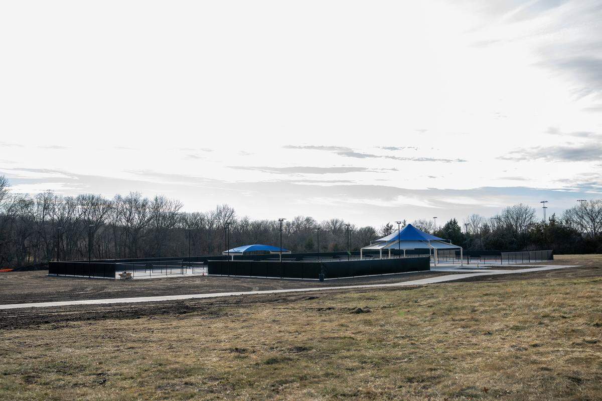Lee’s Summit’s new pickleball complex is set to open in February. This photo from Lee’s Summit Parks & Recreation in December shows the project as it nears opening.