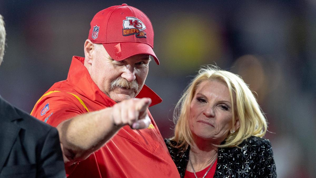 Kansas City Chiefs head coach Andy Reid celebrated with his wife, Tammy, after his team defeated the Philadelphia Eagles in Super Bowl LVII. He continued the celebration the next night at Pizza 51.