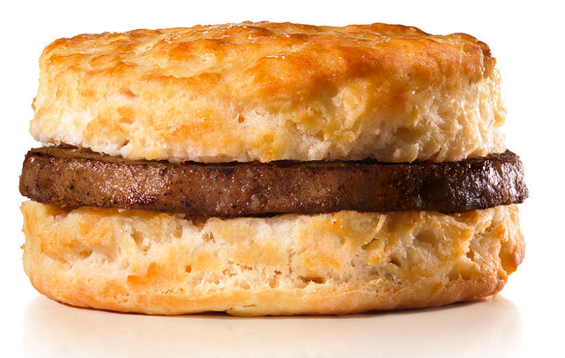 Hardee’s giving away free sasuage biscuits Wednesday in honor of its 60th anniversary and National Biscuit Month.