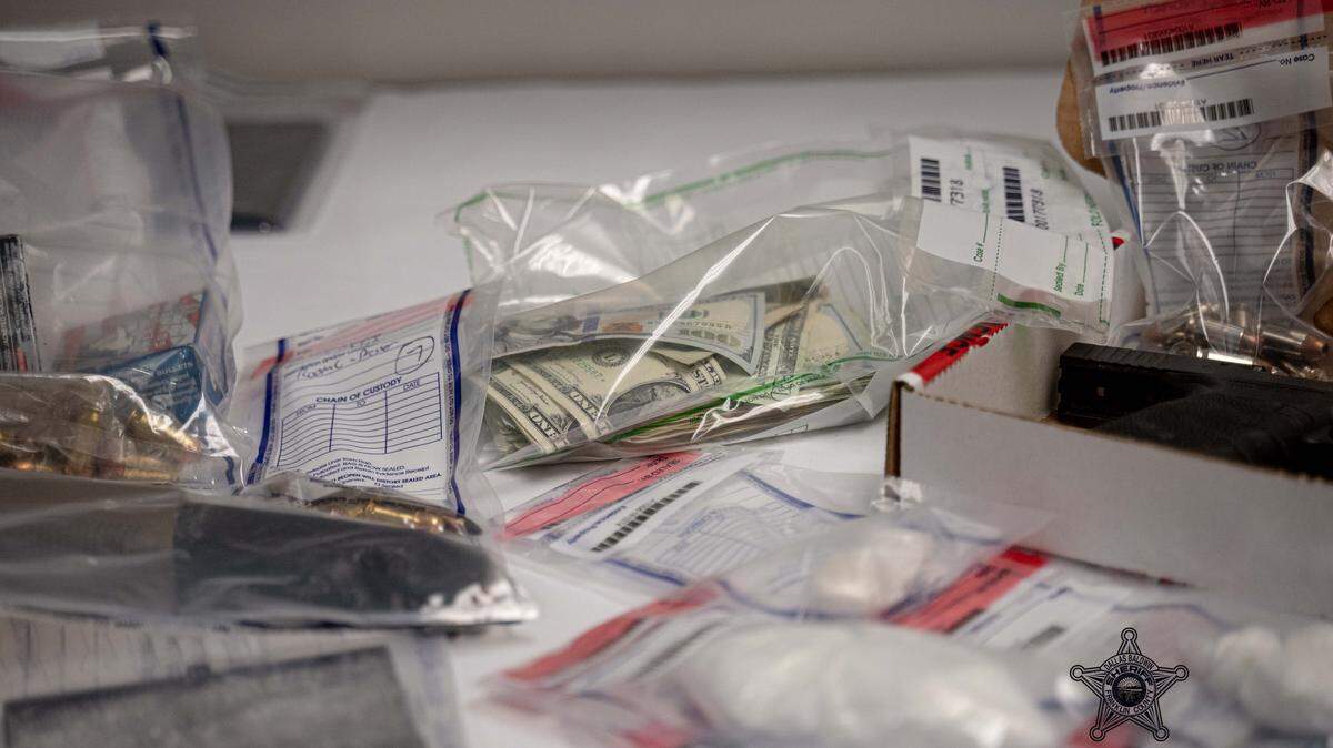 A man is accused of keeping drugs and a loaded gun near his child’s backpack, Ohio deputies said.