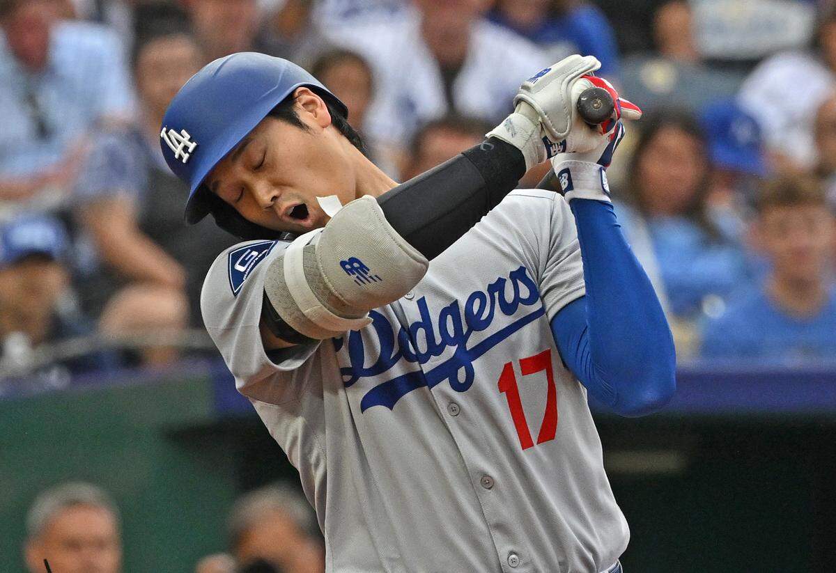 Los Angeles Dodgers designated hitter Shohei Ohtani was hitless against the Royals on Sunday, June 29, 2025 at Kauffman Stadium in Kansas City.