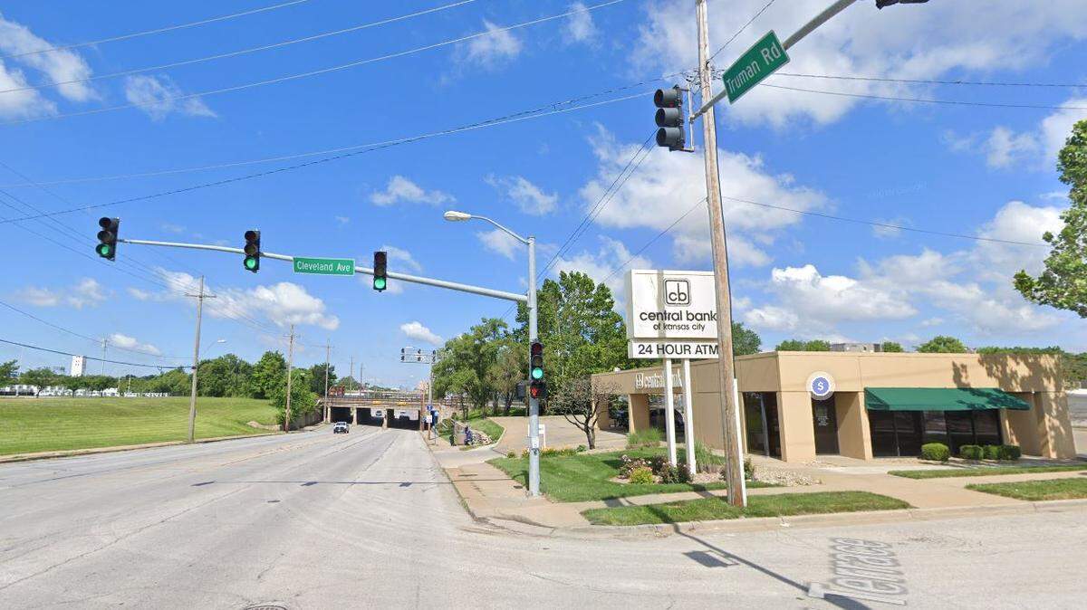 Two Kansas City police officers were injured in a hit-and-run crash early Sunday, Aug. 15, 2021, at the intersection of East Truman Road and Cleveland Avenue. A Google Maps street view image from June 2019 shows the general area.