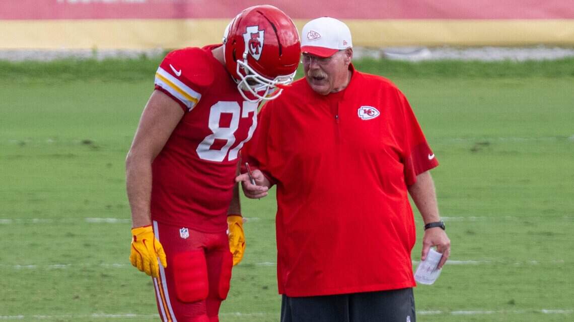 Andy Reid declined to talk about The Wedding. But he did rave about Travis Kelce