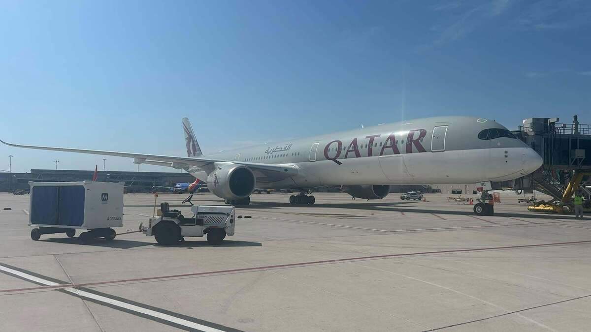 Big airplane makes uncommon visit to KCI following diversion of Qatar Airways flight. Big airplane makes uncommon visit to KCI following diversion of Qatar Airways flight.