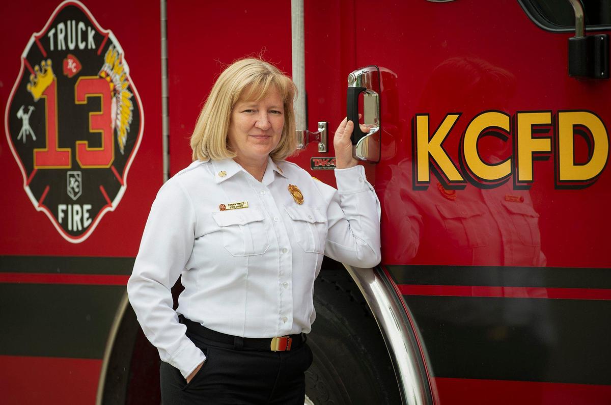 Kansas City Fire Department chief Donna Lake is the first woman to lead the department.