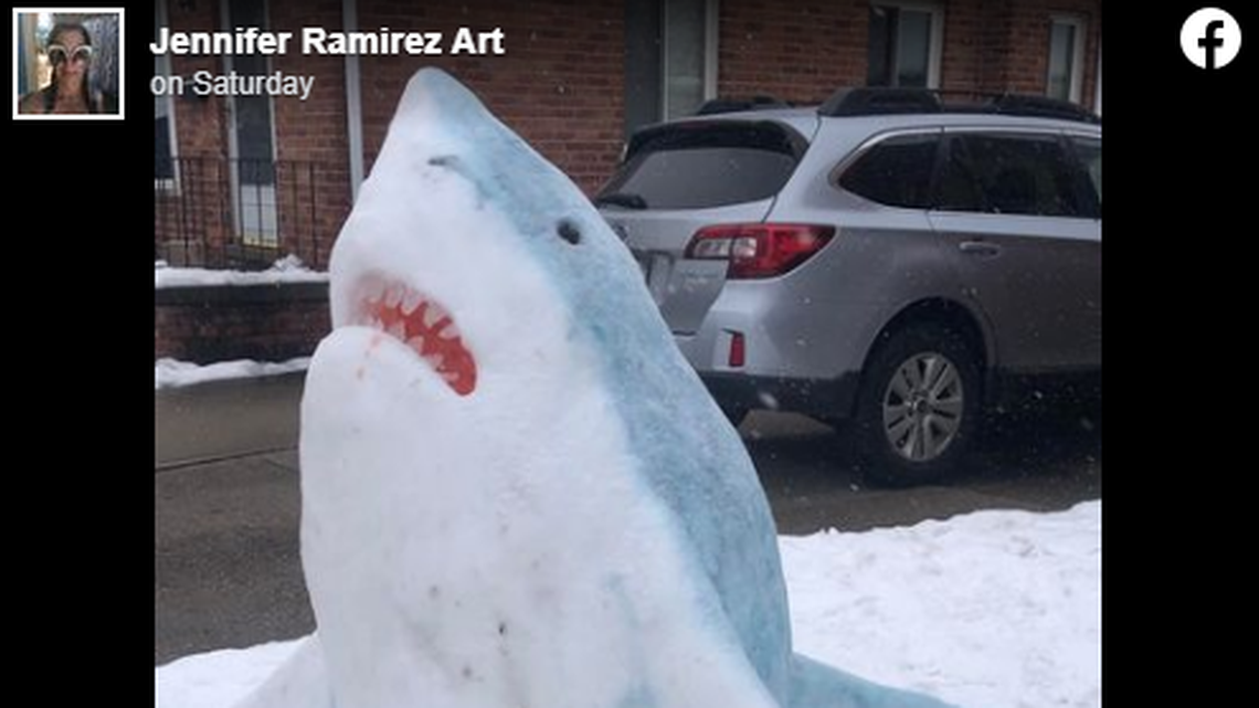 The artist, who is a high school teacher, got a frenzy of likes after posting the art on Facebook.