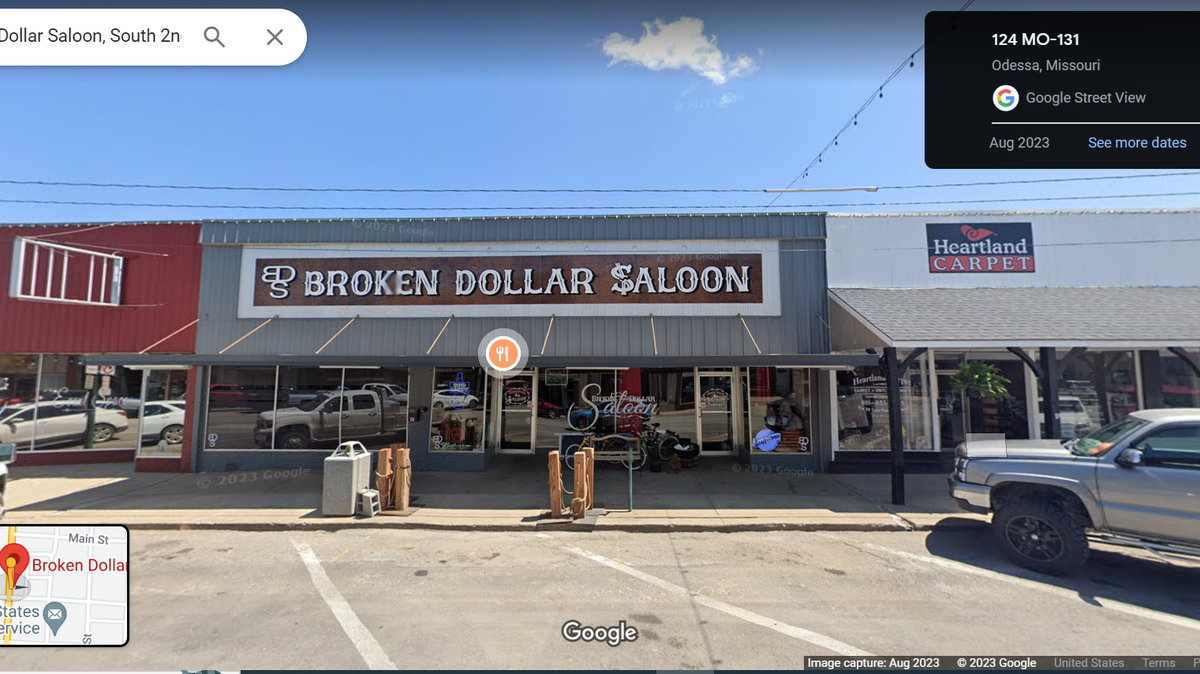 The Broken Dollar Saloon at 124 S. 2nd St. in Odessa is seen in a Google Maps Street View image.