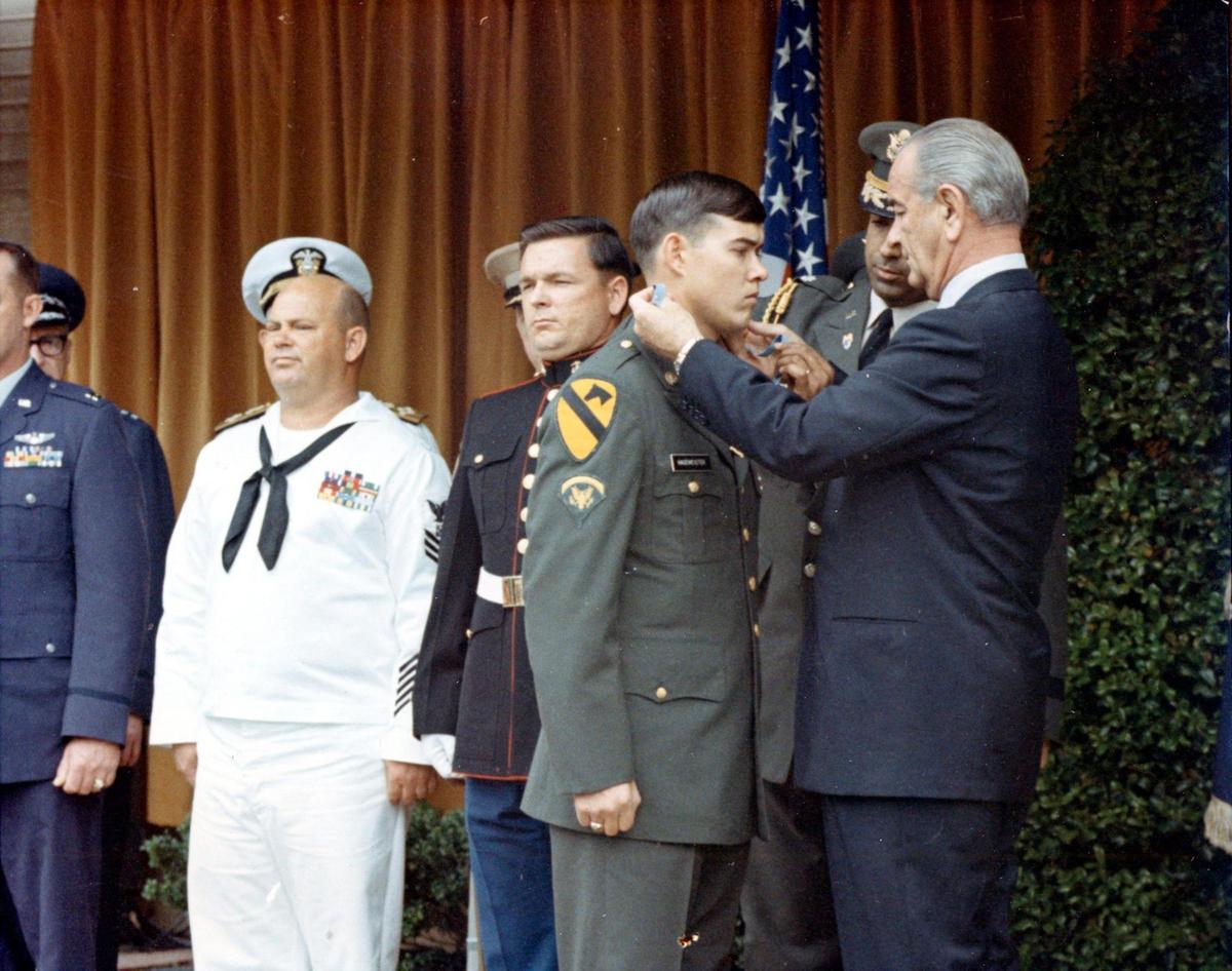 Charles C. Hagemeister was awarded the Medal of Honor by President Lyndon B. Johnson on May 14, 1968.
