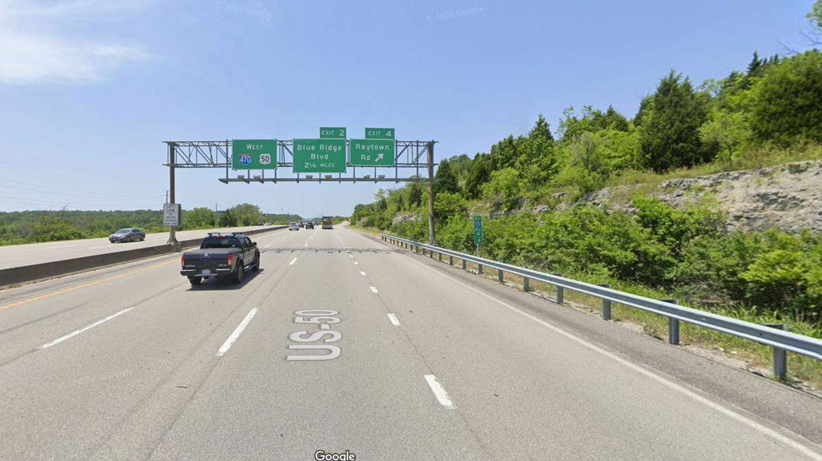 Crews will close two lanes of Interstate 470 in southeast Kansas City for overnight pavement repairs over the weekend. Drivers may need to find alternate routes. This Google Maps Street View image is from June.