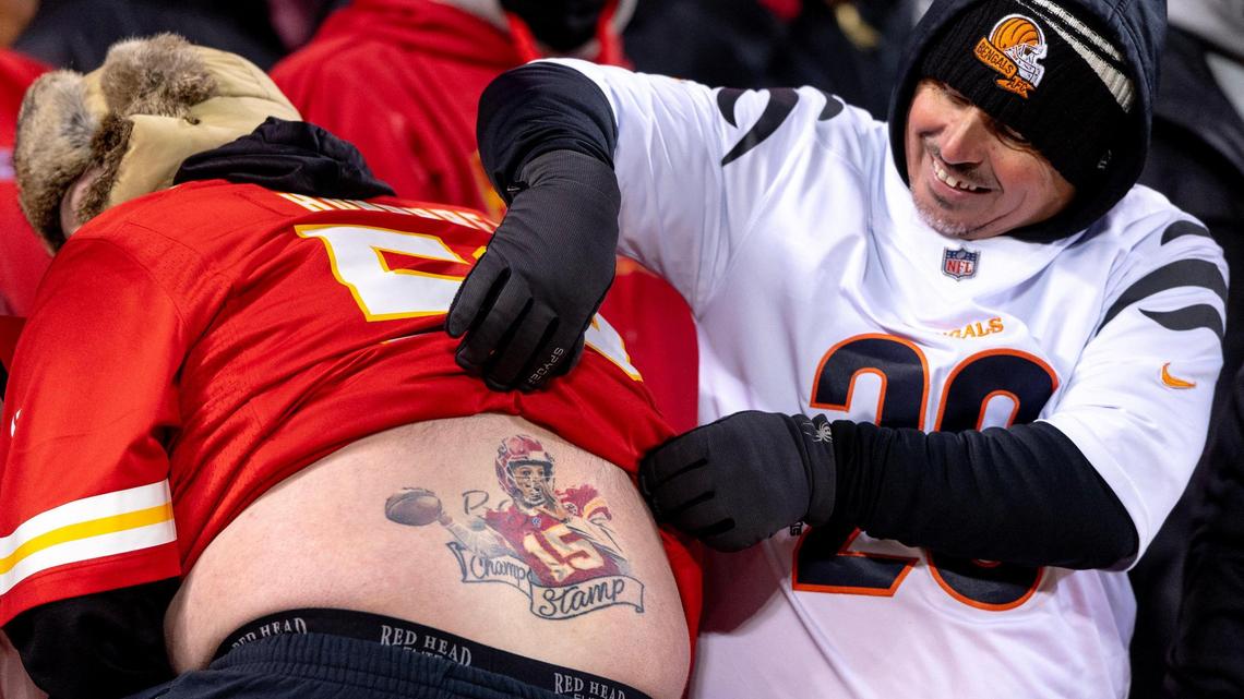 Is this guy with a ‘Champ Stamp’ tattoo the most dedicated Kansas City Chiefs fan ever?