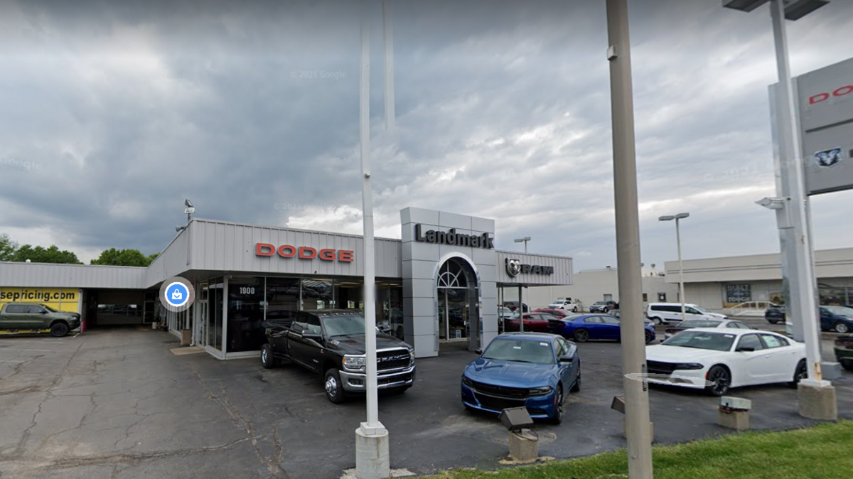 A federal lawsuit alleges that Landmark Dodge and Landmark South discriminated based on sex and gender in its hiring practices for two years. This Google Maps Street View image shows the dealership in 2021.