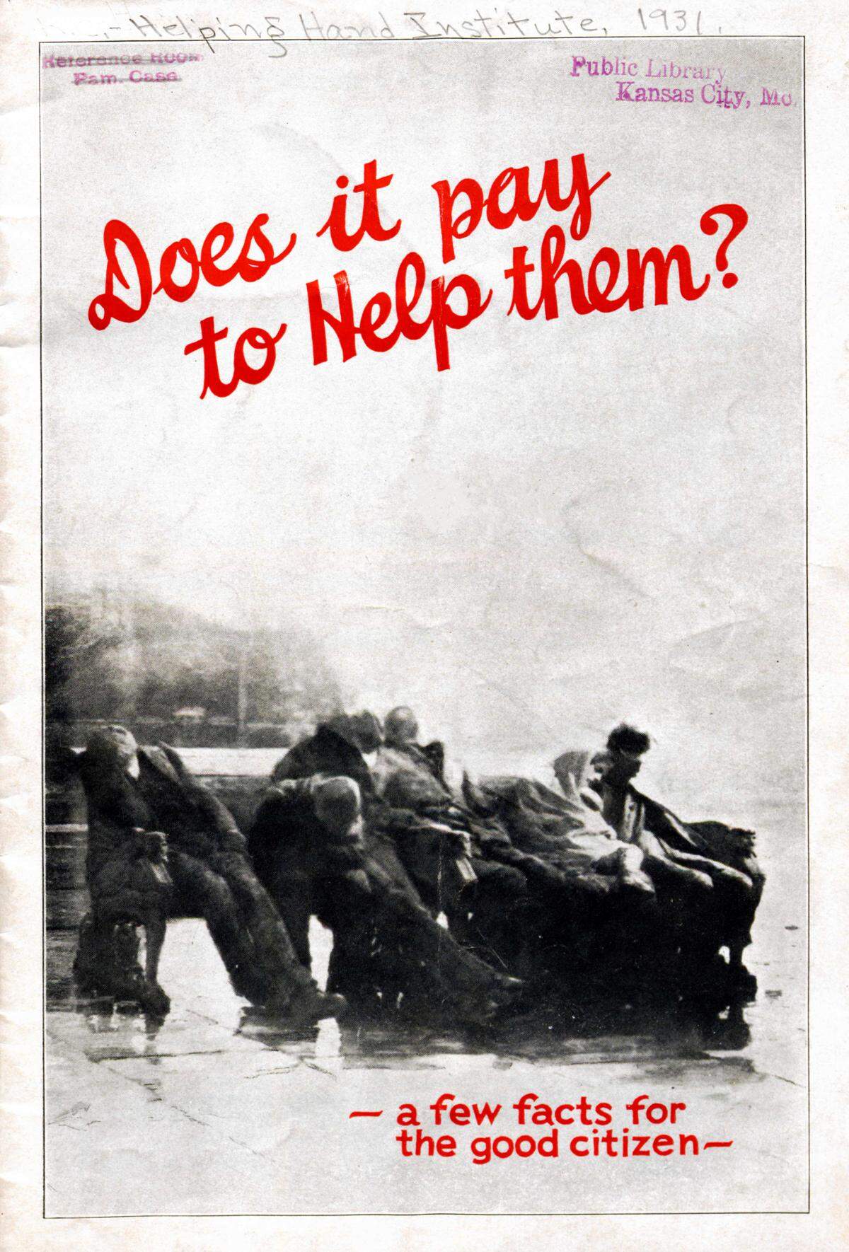 A Helping Hand Institute booklet from 1931