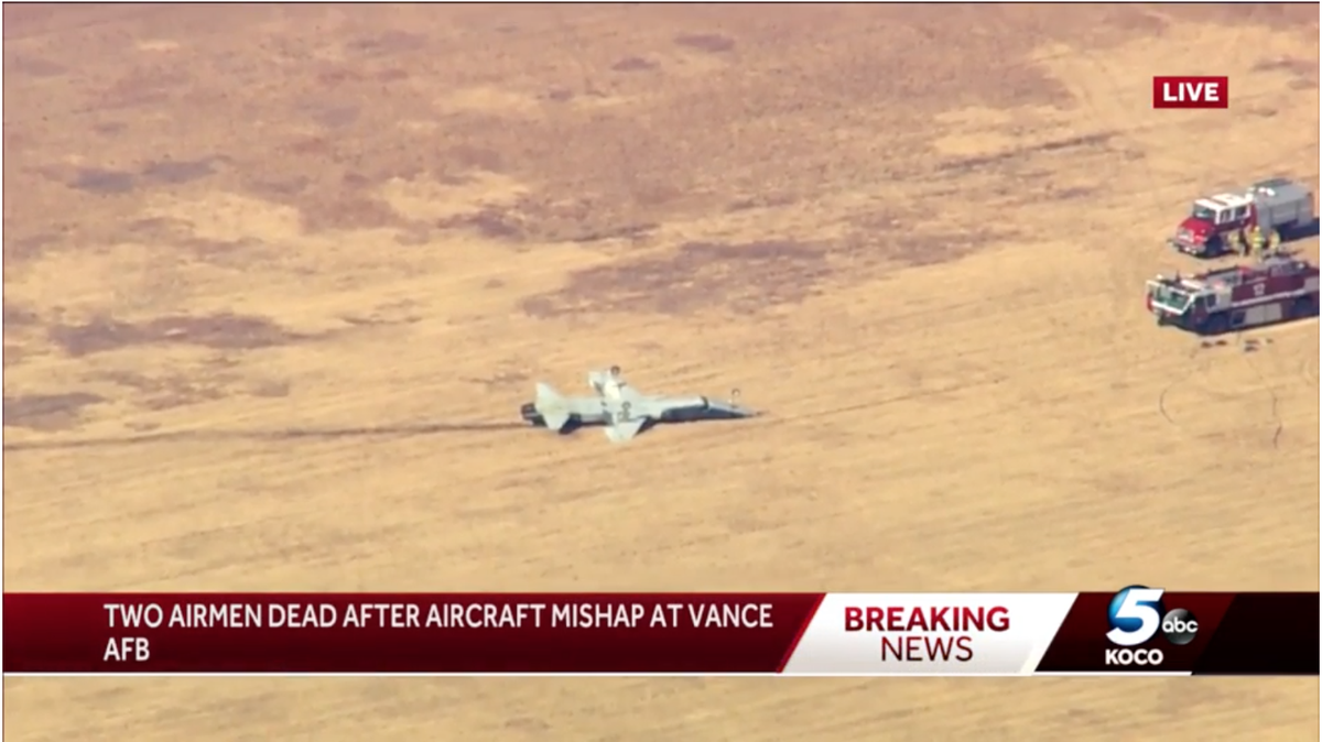 Officials at Vance Air Force Base in Oklahoma say two airmen are dead after a mishap during a training exercise.