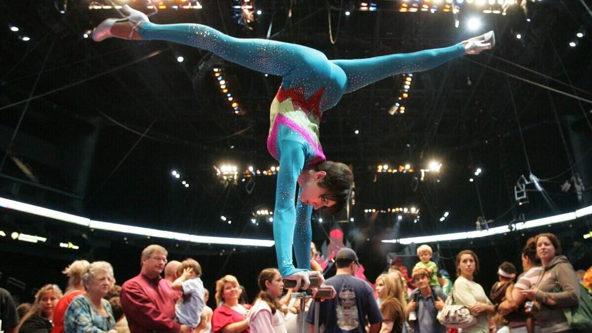 At a past Ringling Bros. and Barnum & Bailey circus in Kansas City, performer Ekaterina Borzikova showed off some of her balancing expertise.