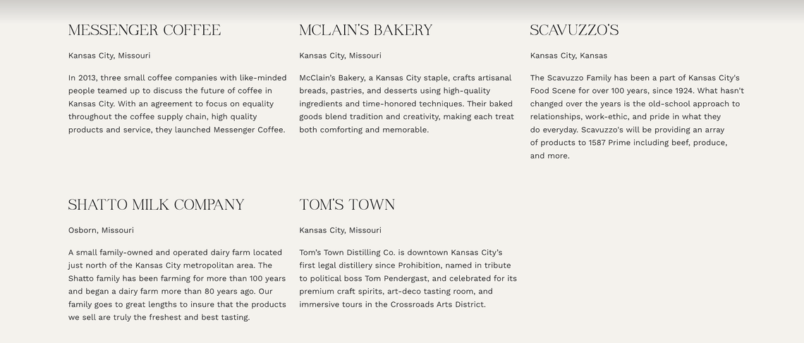 Shatto Milk Company remained listed as a local partner on 1587 Prime’s website as of Saturday, months after the restaurant stopped using its butter, according to Matt Shatto.