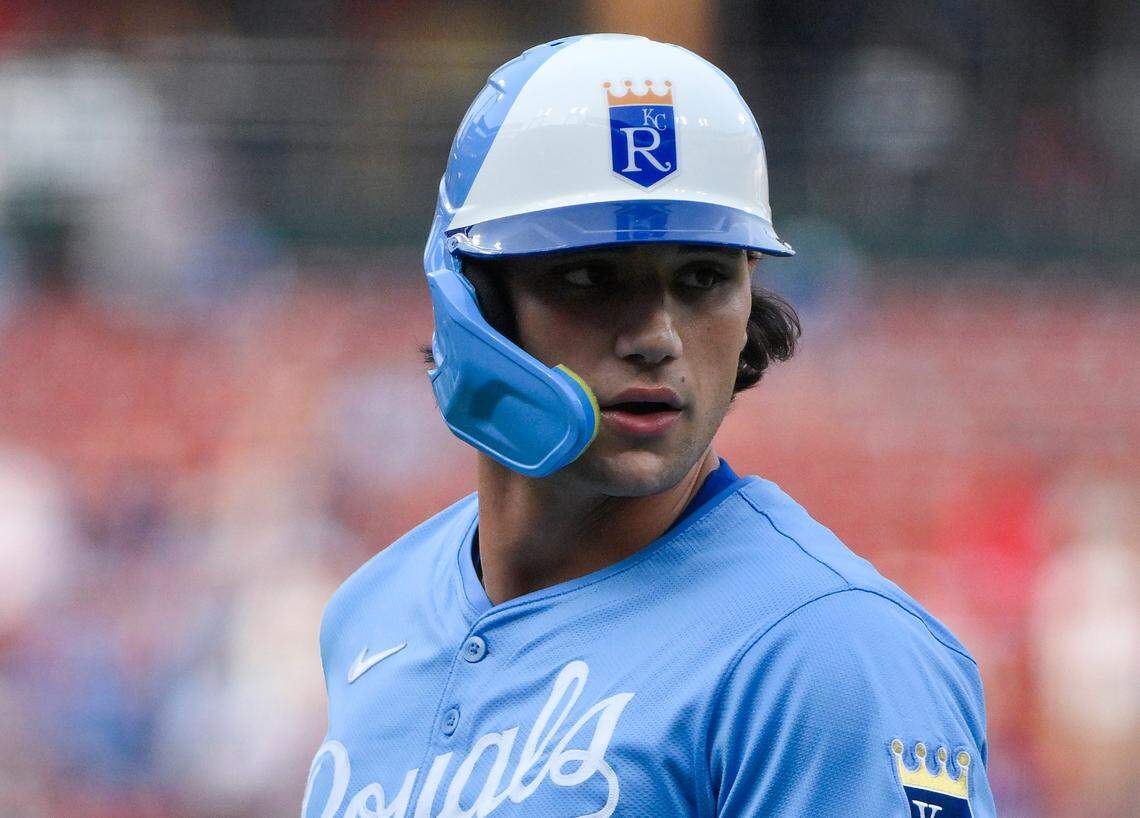 Kansas City Royals call-up Jac Caglianone made his Major League Baseball debut against the St. Louis Cardinals at Busch Stadium on Tuesday, June 3, 2025.