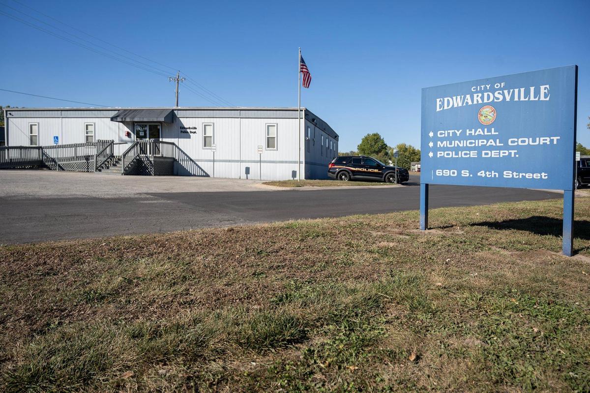 Residents of Edwardsville, Kansas, in Wyandotte County will vote in November whether to establish a 1% local sales tax. Officials plan to build a new city hall, and fire and police stations. The Edwardsville Police Station is seen here on Wednesday, Oct. 16, 2024.
