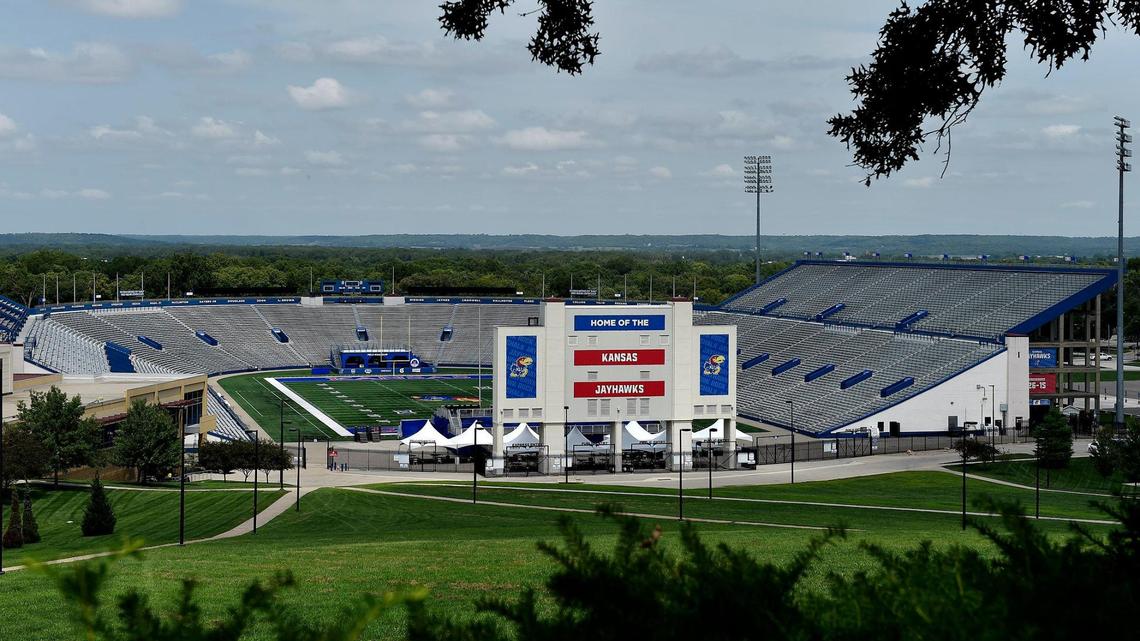 A look at David Booth Kansas Memorial Stadium at the University of Kansas on Tuesday, Aug. 11, 2020.