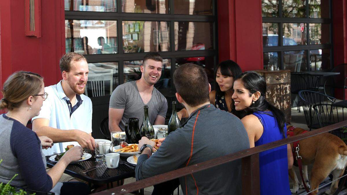 The patio of Genessee Royale Bistro at 1531 Genessee in the Stockyards District.