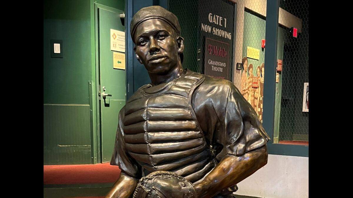 The Josh Gibson statue at the Negro Leagues Baseball Museum in Kansas City.