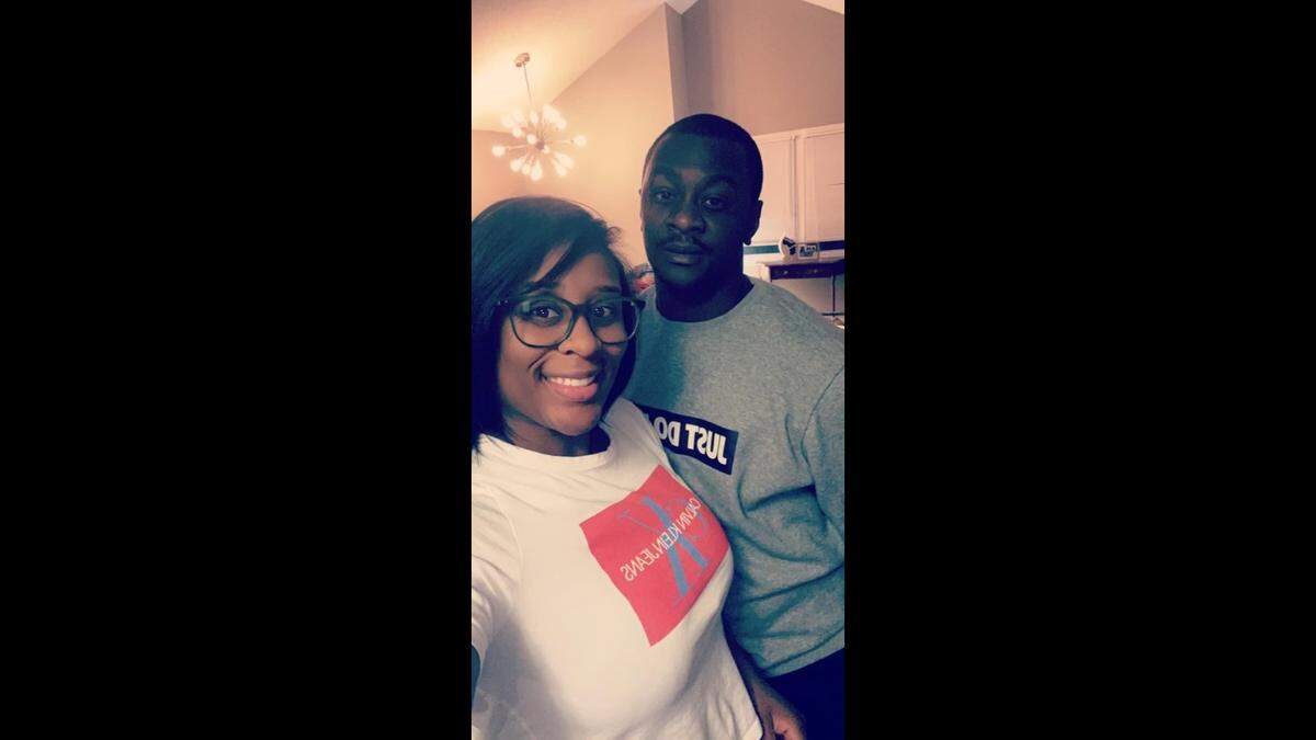 Breanna Johnson with her brother McKinley Johnson.