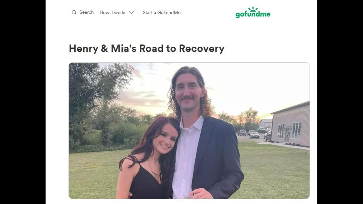 Mia Billings, 22, and Henry Kolenda, 23, were seriously injured when a suspect fleeing police in a vehicle on Sunday, Aug. 28, 2022, struck the truck they were in. A GoFundMe online fundraising account was created to help pay for their expenses.