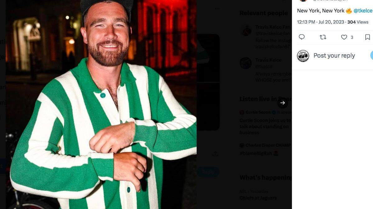 In July, Kansas City Chiefs tight end Travis Kelce posed for photographs outside of Zero Bond, a members-only club in New York City and one of Taylor Swift’s favorite hangouts. Could this be what sparked rumors about them?