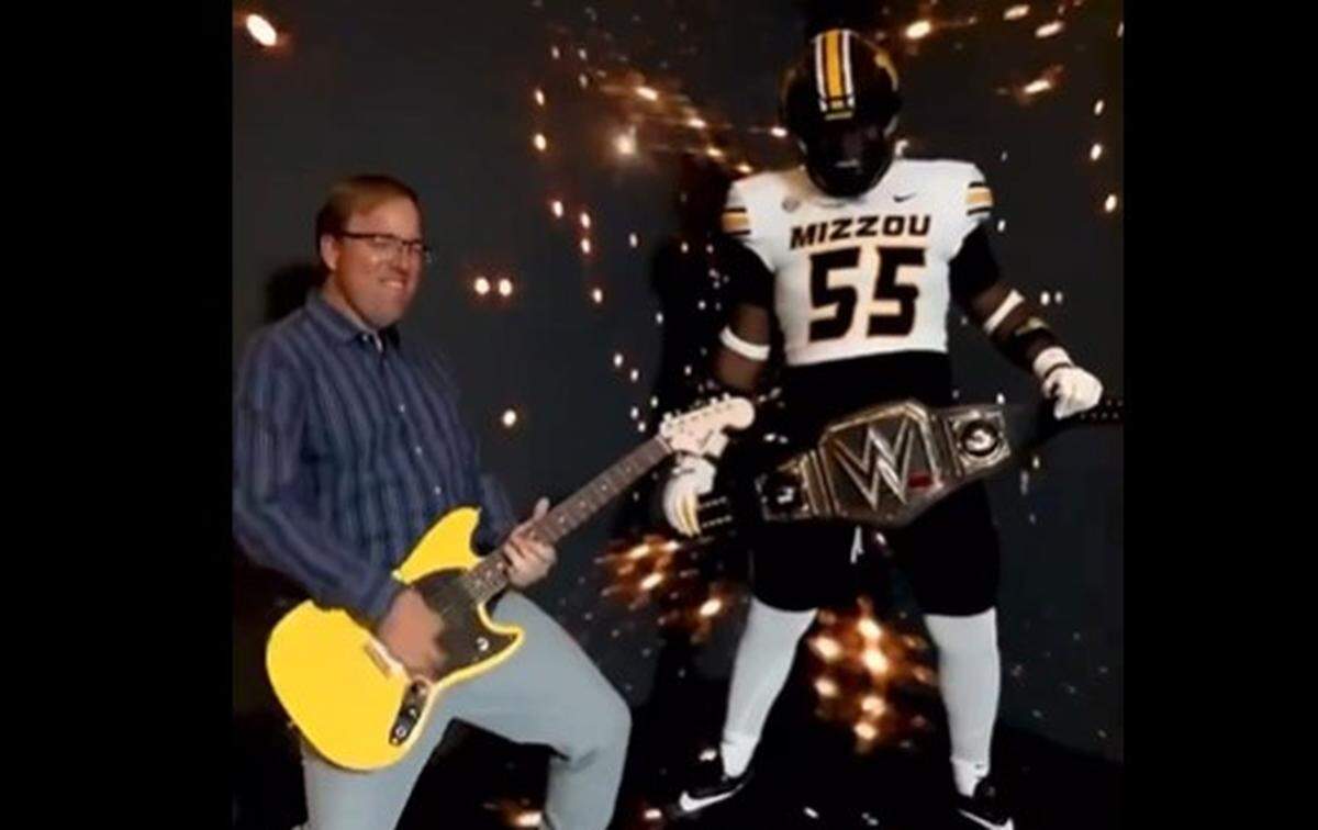 Missouri football coach Eli Drinkwitz was jamming out to Creed in a video.