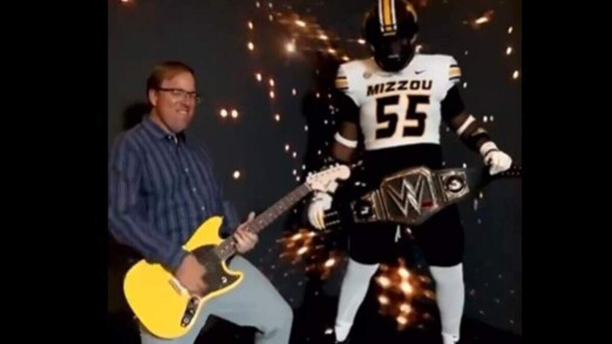 Missouri football coach Eli Drinkwitz was jamming out to Creed in a video.