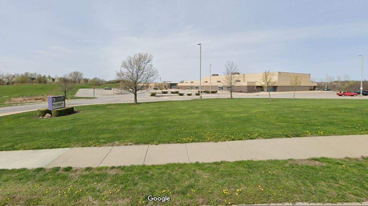 A 14-inch-long alligator escaped from a mobile petting zoo Thursday at Lakeview Middle School in the Park Hill School District. The reptile evaded KC Pet Project staff and firefighters. This Google Maps Street View image is from April 2019.