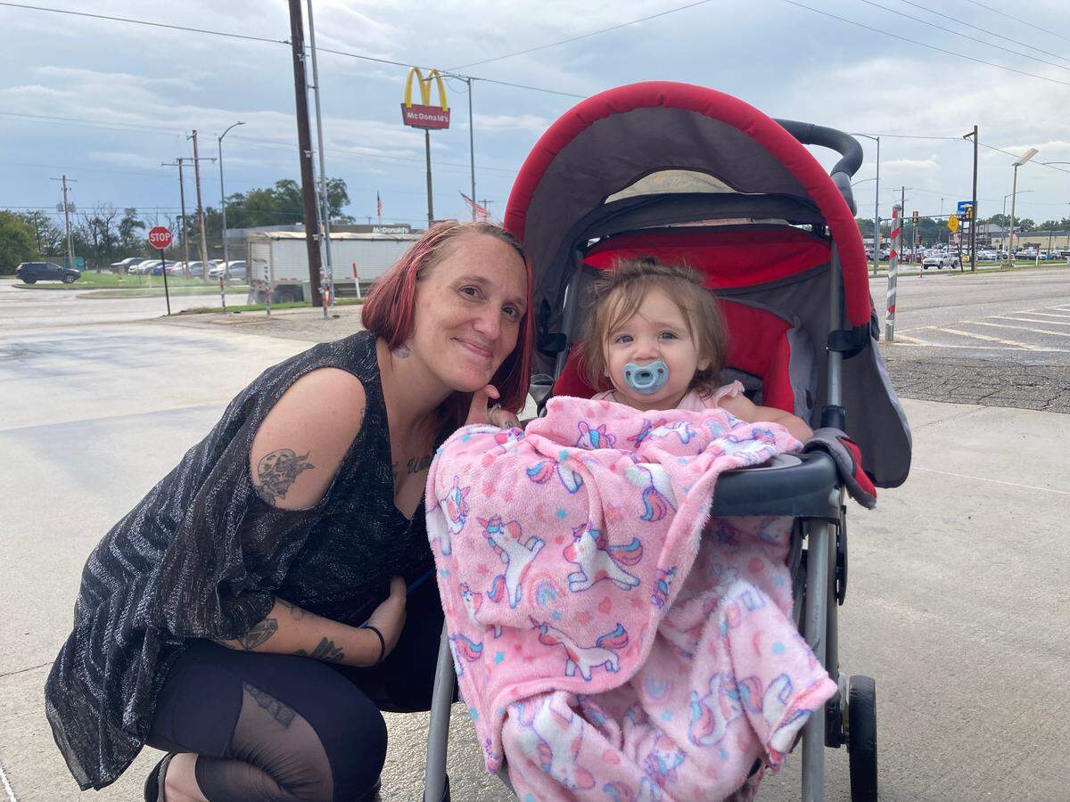 Angelina Porter and daughter, Lexie, 1, of Abilene.