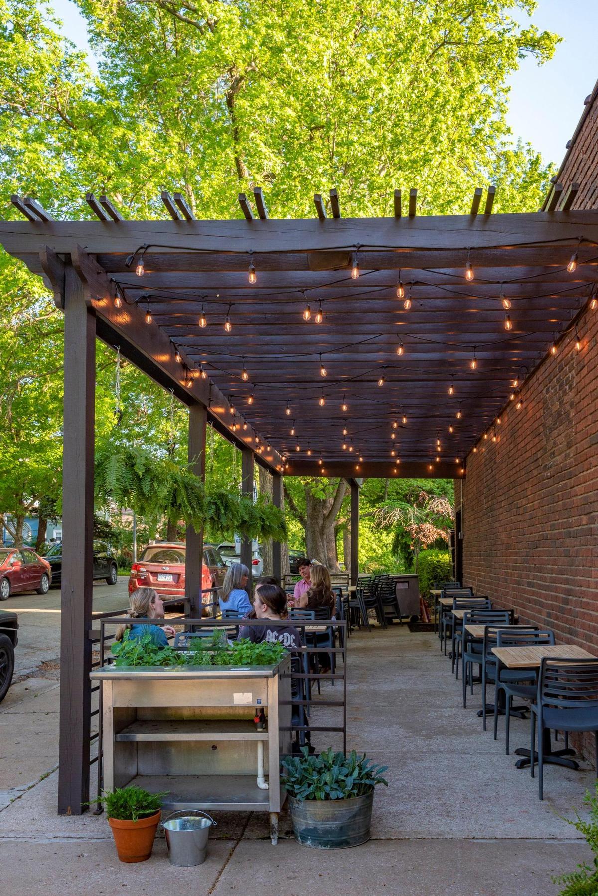 The patio at Earl’s Premier at 651 E. 59th St. in Brookside.