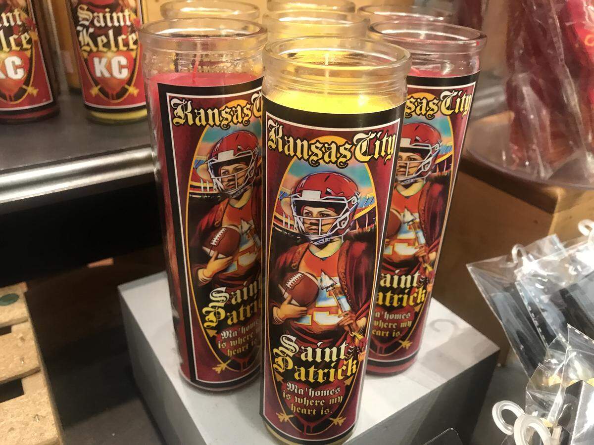 Saint Patrick prayer candles at Best of Kansas City.