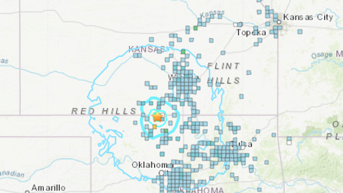 A 4.2-magnitude earthquake along the Oklahoma-Kansas border was felt as far away as Kansas City.