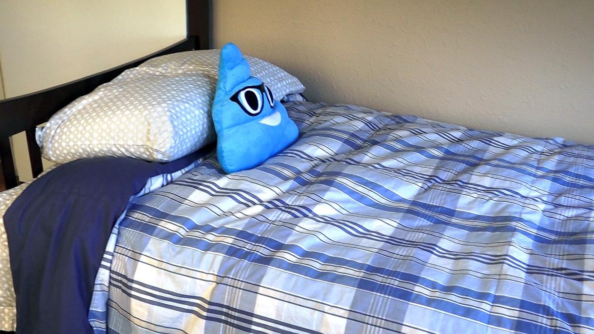 Apartments at Amethyst Place are fully furnished with donated items such as this boy’s bunk bed. Women get to keep the furnishings once they leave Amethyst Place.