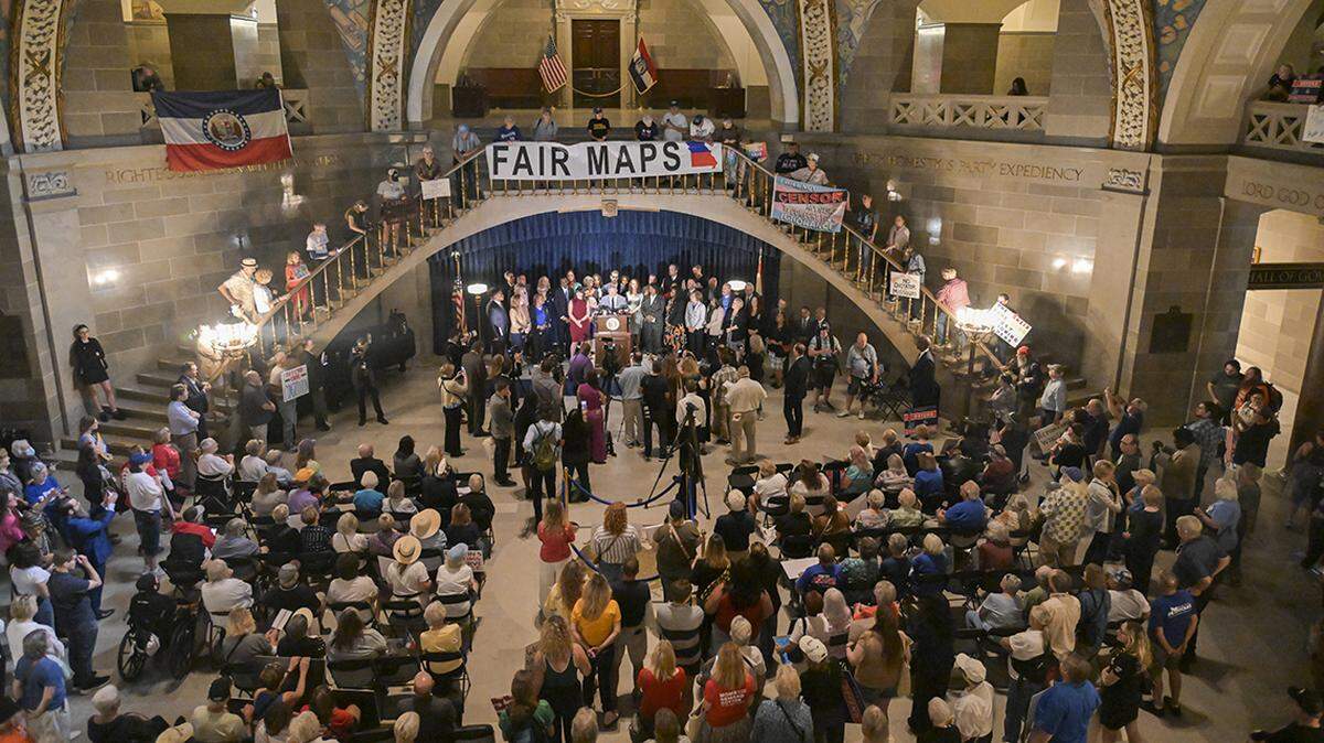 Concerned voters came to Jefferson City last month to demand fair congressional maps.