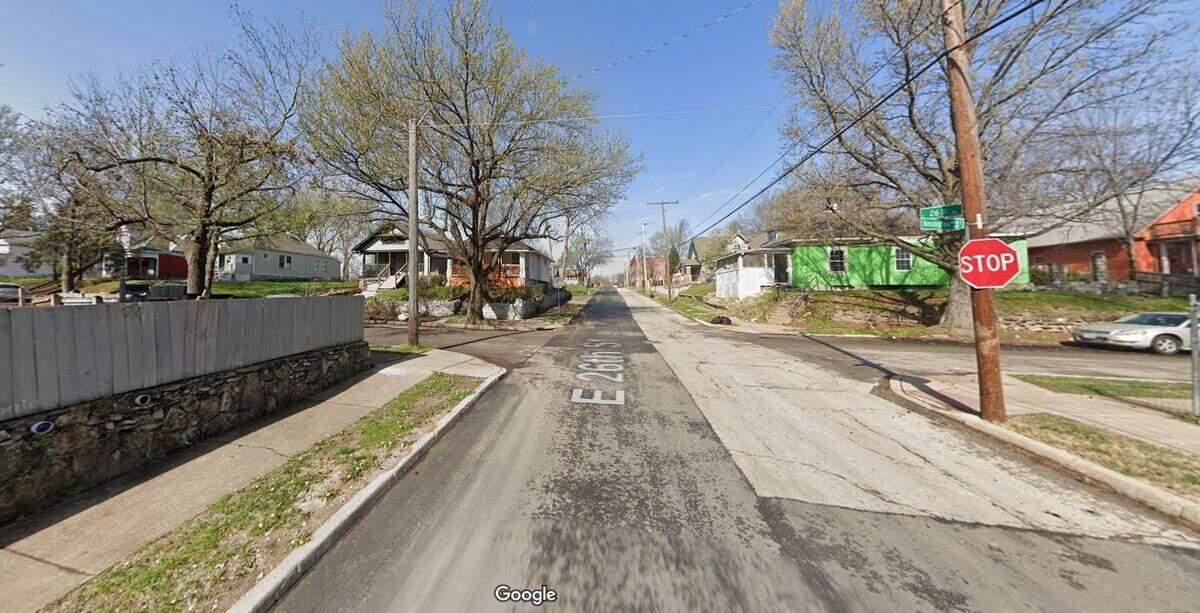 A motorcyclist suffered critical injuries after allegedly running past a stop sign at 26th Street and Kensington Avenue and was struck by an SUV in the intersection in a Kansas City neighborhood. This Google Maps Street View image of the area is from April.