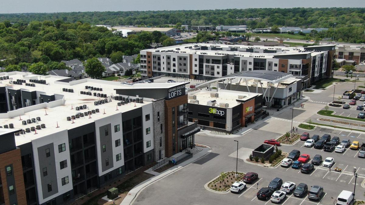 What was once a Kmart site in Merriam is now a vibrant area featuring the Grand Station Lofts luxury apartments and numerous new restaurants and other small businesses.