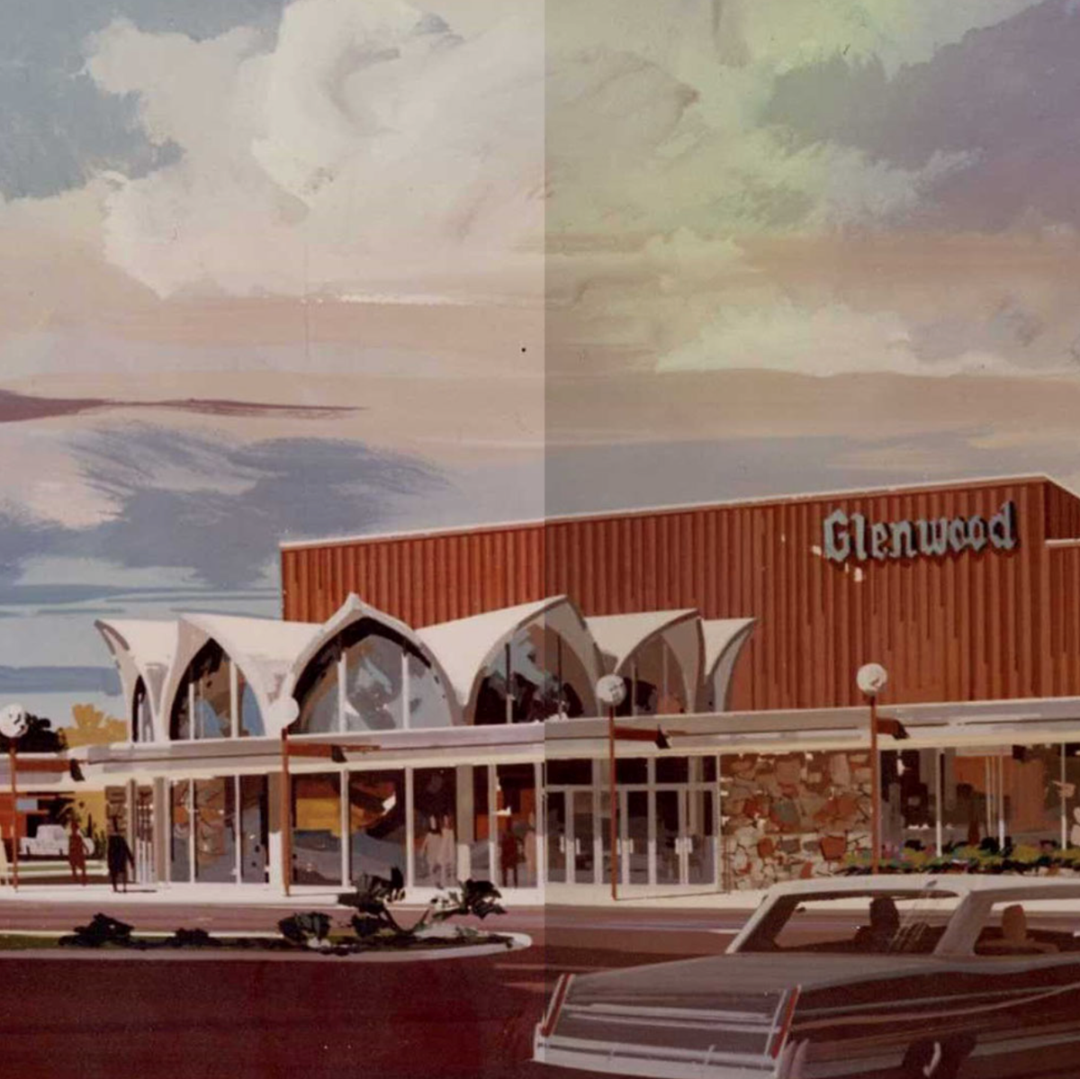 A rendering of the Glenwood Theater, courtesy Johnson County Museum.