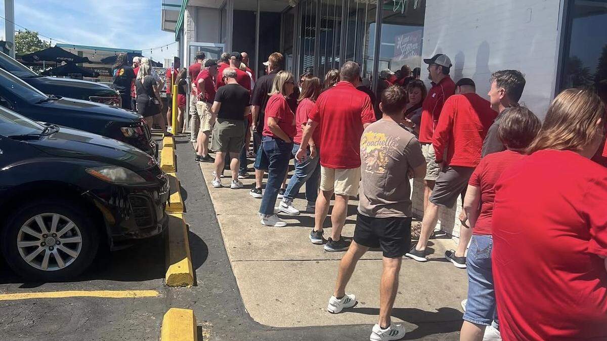 Are those Chiefs fans waiting in line Thursday at Joe’s Kansas City Bar-B-Que? Nope. Those were hungry Cornhusker fans, in town for Nebraska’s first football game of the season.