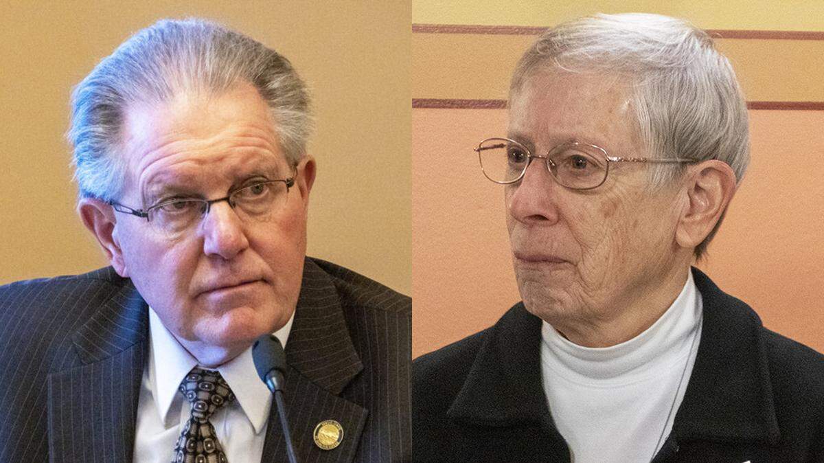State Sen. Mike Thompson and Sister Therese Bangert of the Sisters of Charity of Leavenworth.