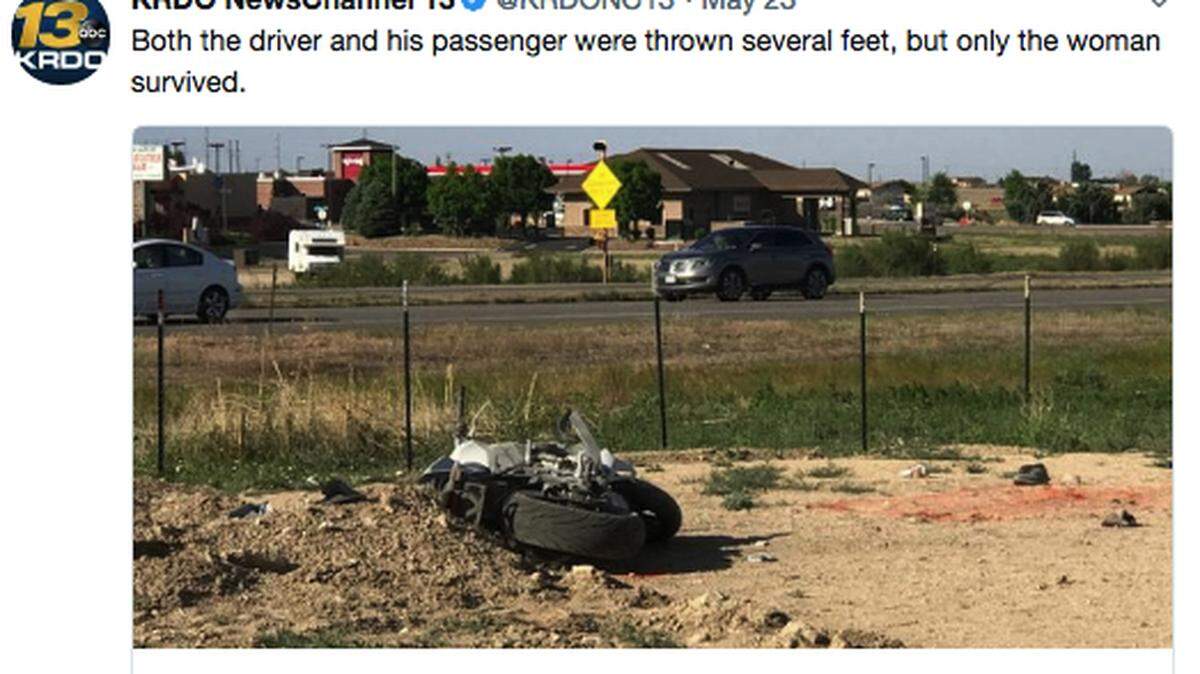 A Colorado Springs man stole a motorcycle from a dealership in Pueblo West, Colo. this week and sped off. About 15 minutes later he crashed the bike during his getaway and died at the scene.