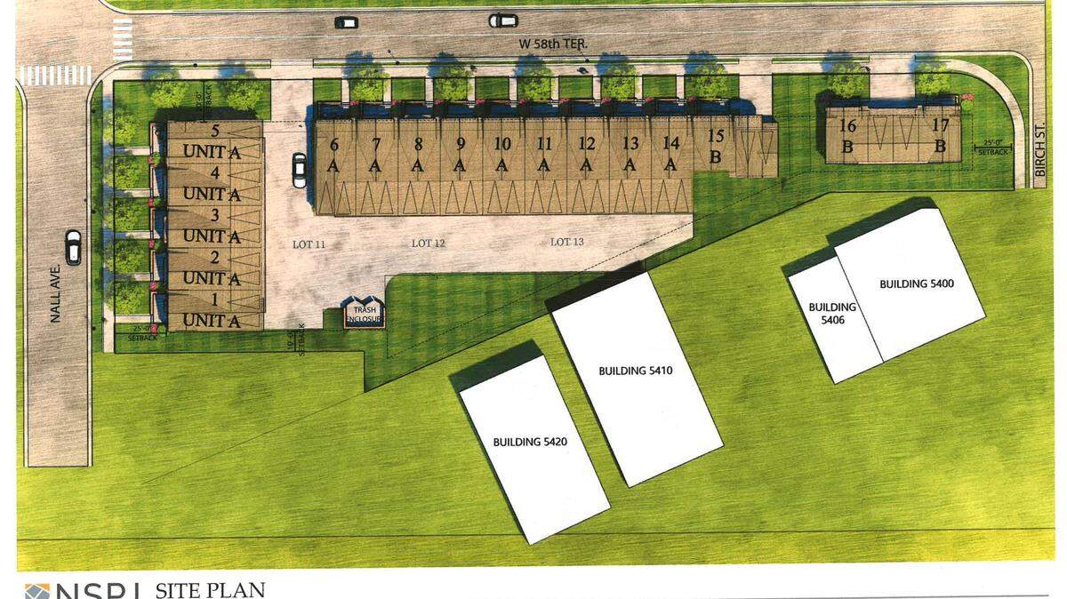 Koenig Building and Restoration presented a potential plan for 17 townhouse units in Mission to the Community Development Committee Wednesday.