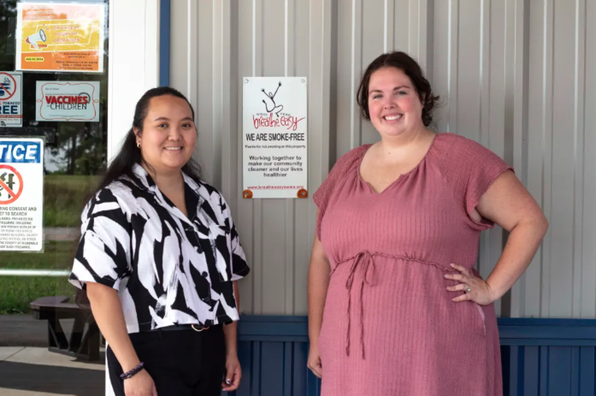 Kayla Langford and Tina Hang head the smoke-free ordinance, active transportation and tobacco cessation program efforts at the McDonald County Health Department.