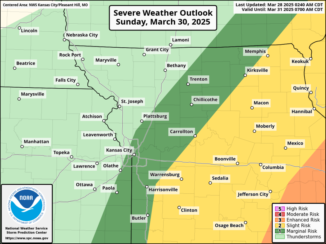 Lingering showers, thunderstorms move north of KC area | Kansas City Star