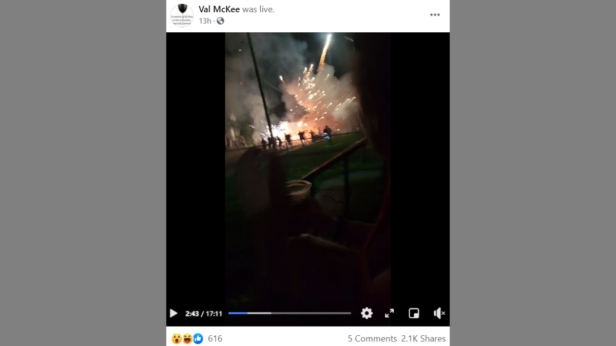 A U-Haul truck filled with fireworks caught fire and exploded in Toledo, Ohio.