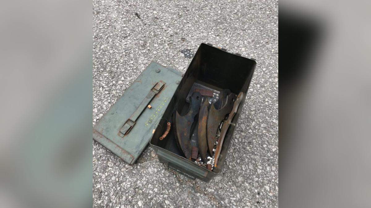 Kansas City police said a utility worker called after finding an unattended suitcase and an ammo can in some bushes in front of a building in the 3700 block of Broadway Boulevard on Wednesday, Oct. 31, 2018. The bomb and arson squad determined the items did not contain explosive material.